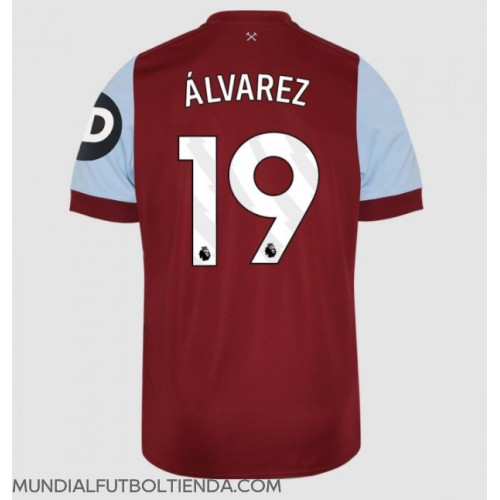 Camiseta West Ham United Edson Alvarez #19 Primera Equipación Replica 2023-24 mangas cortas